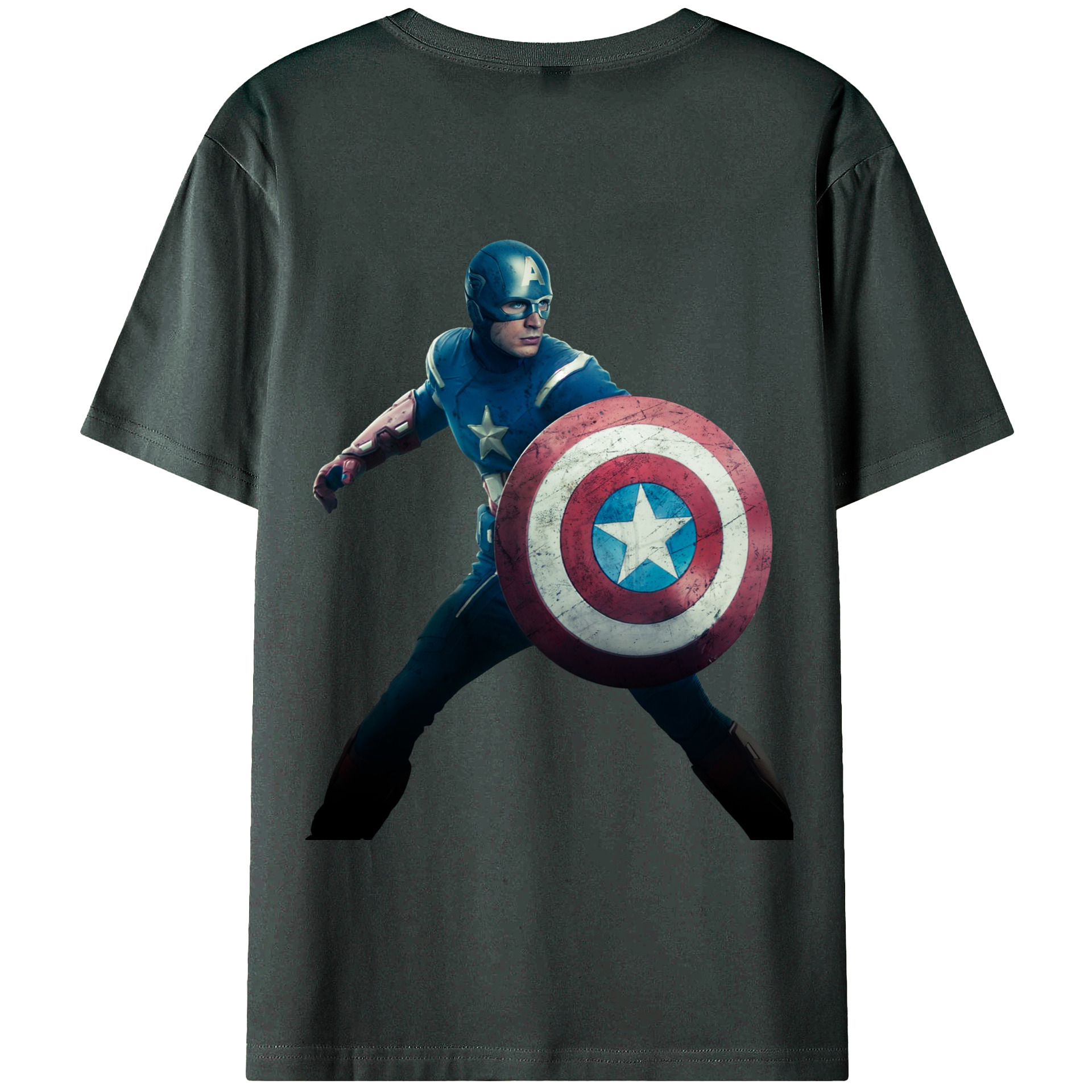 （画像用） アベンジャーズ The Avengers 綿100％ メンズ半袖Tシャツ（バックプリント） 通気性